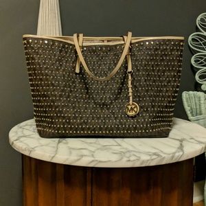 Michael Kors Studded Jet Set Tote